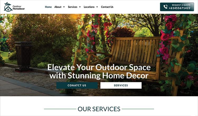 Homedecor Website Design