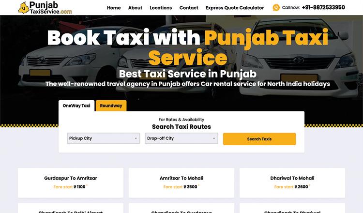 Taxi Booking Website Design